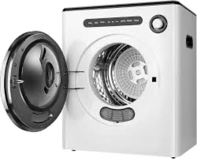 Dessiz Secadoras portátiles, secadora de ropa compacta, capacidad de carga de 9 libras, secadora portátil ideal para espacios reducidos, caravanas y apartamentos, silenciosa, robusta y fácil