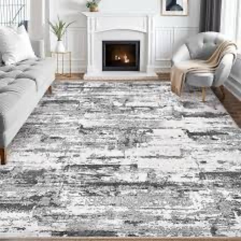 AROGAN 9x12 Rug Washable Area Rugs for Living Room, Modern Abstract Large Area Rug Non Slip Carpet, 