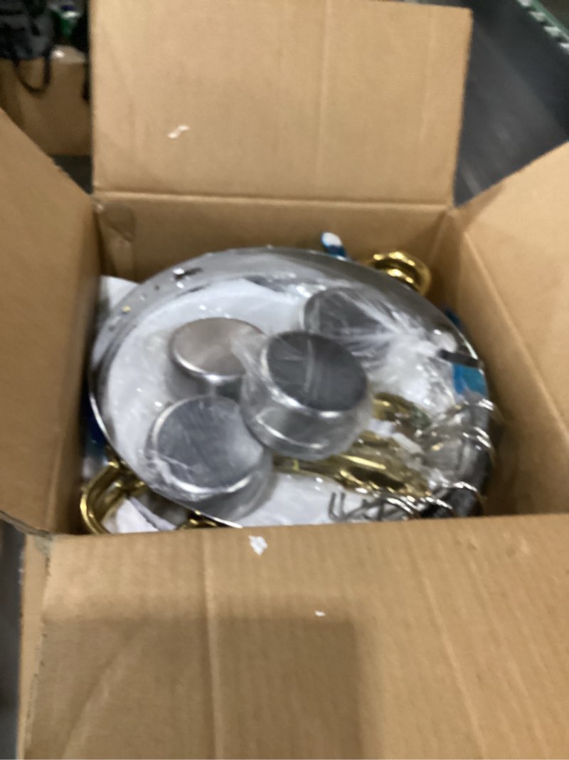 Condition photo showing Good Condition for also go round chafing dishes for buffet 4 pack, 6qt chafing dishes buffet set gold, catering food warmer for parties buffet with full size chafing pans, stainless steel warming trays for thanksgiving