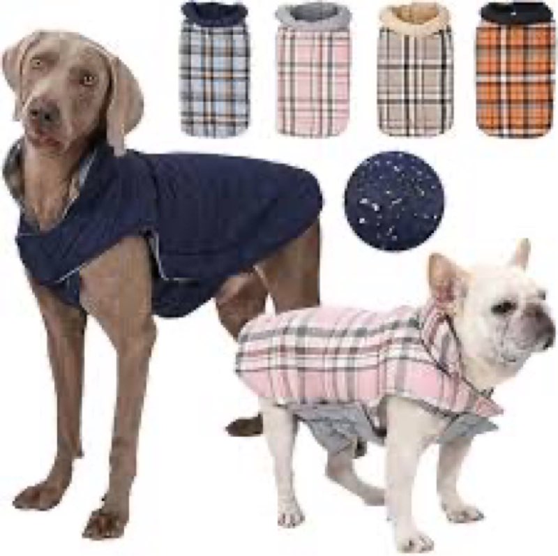 Lelepet Warm Dog Winter Coat Dog Coats for Large Dogs Waterproof Dogs Jacket with Harness Built in R