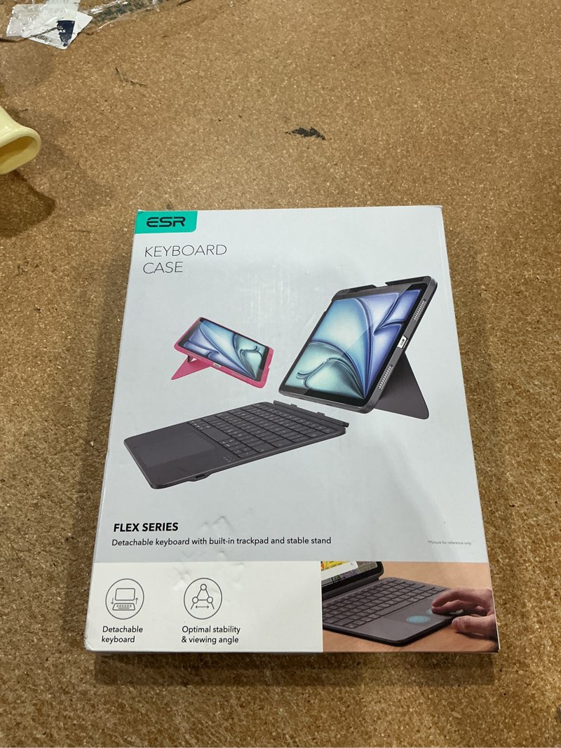 Condition photo showing Good Condition for esr for ipad air 11 inch case with keyboard m4/m3/m2 (2026/2025/2024) & air 5th/4th gen flex keyboard case, ultra-light magnetic detachable keyboard, larger precision trackpad, dark gray dark gray ipad air 11" (5th/4th)