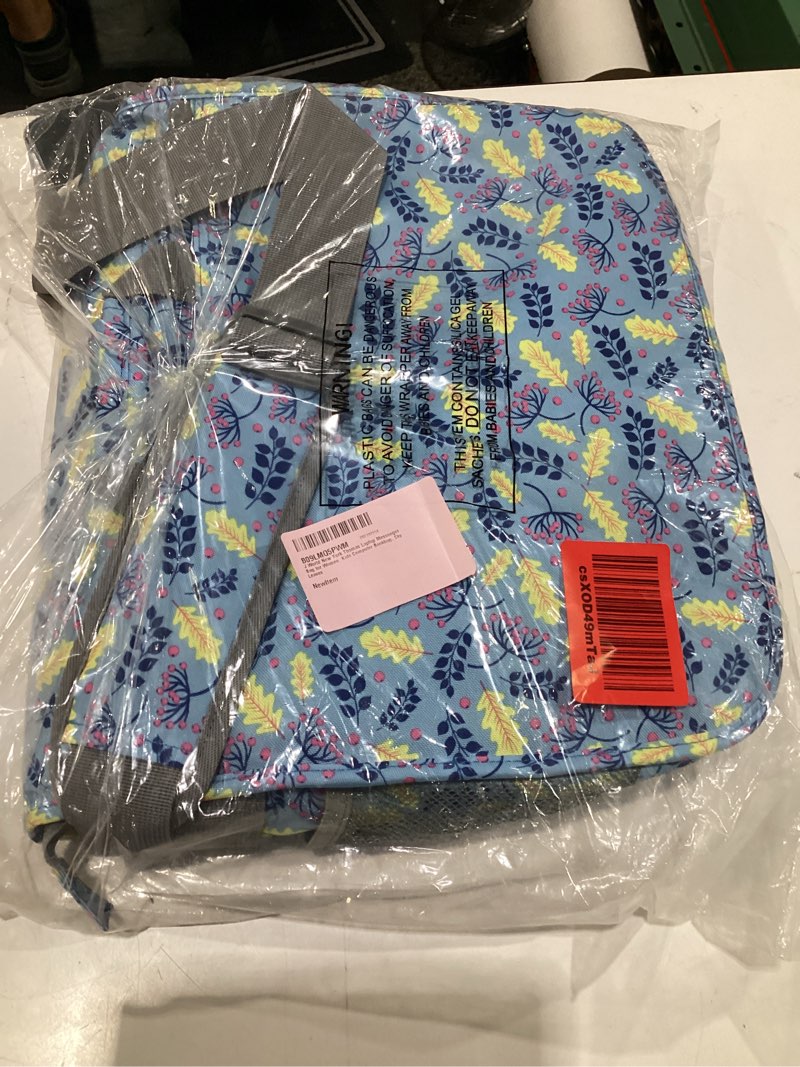 Condition photo showing Good Condition for j world new york thomas laptop messenger bag for women & men. kids computer bookbag sky leaves