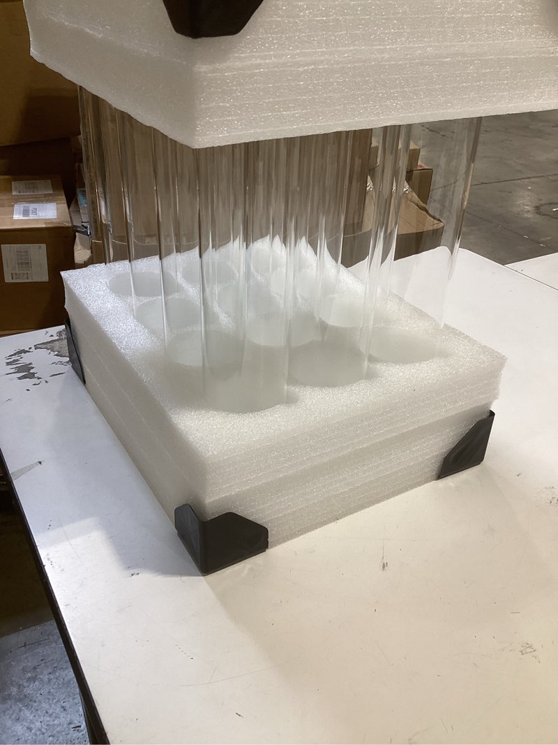 Condition photo showing Good Condition for 12 pcs 2.5"w x 14"h hurricane glass candle holders - bottomless glass hurricane pillar candle holder open ended sleeve tube cover for pillar candleholders ?metal candlestick not included?