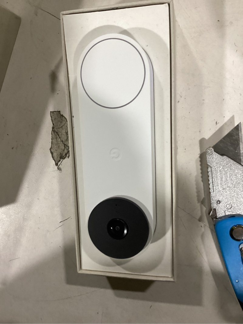 Condition photo showing As Is for Google Nest Doorbell (Wired, 3rd Gen) - 2K Video and Gemini, Live View, Night Vision, 2-Way Audio - Works with Google Home - 2025 Model - Snow