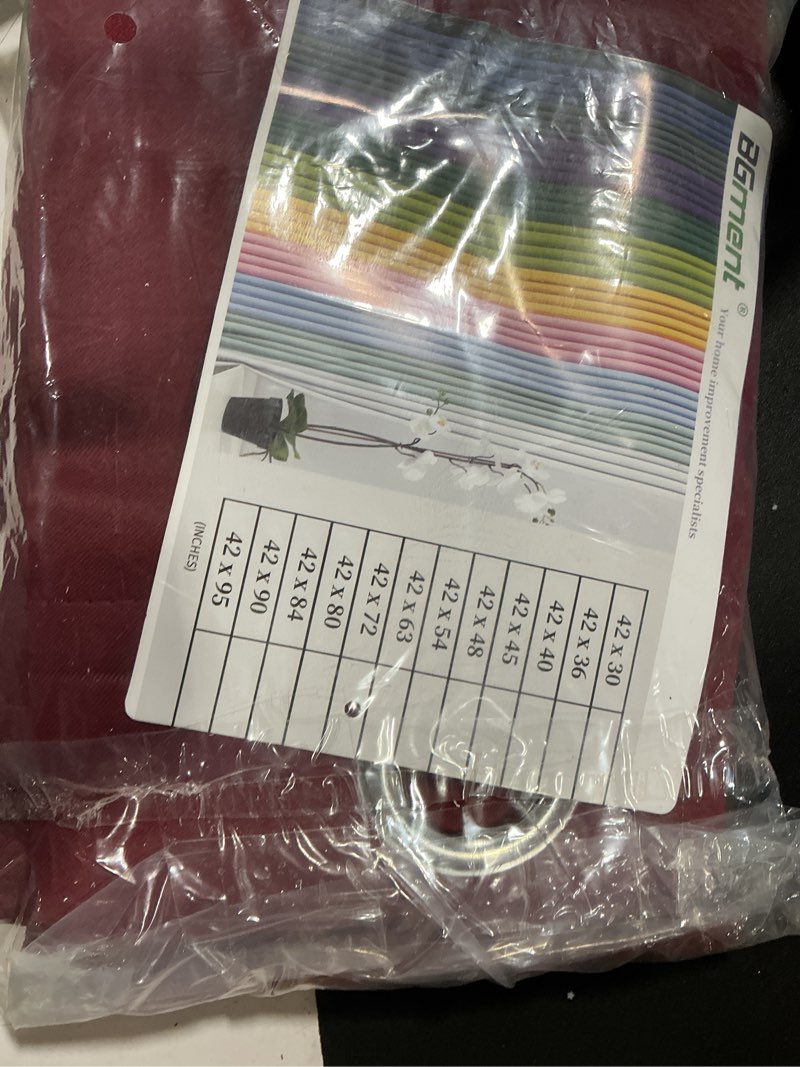 Condition photo showing Good Condition for bgment blackout curtains for bedroom - grommet thermal insulated room darkening curtains for living room, set of 2 panels (42 x 72 inch, burgundy) burgundy 42"w x 72"l (pack of 2)