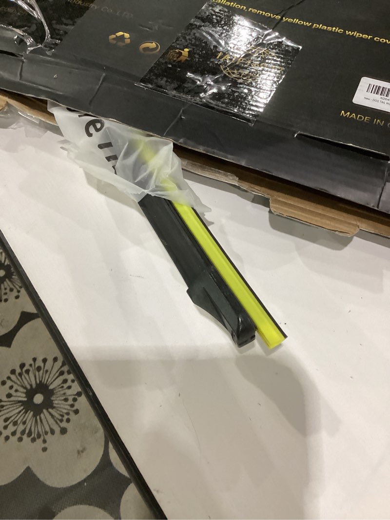 Condition photo showing Good Condition for dog tail neoprene dual-steel frame wiper blades 26"+17" with multiple adapters, automotive replacement vehicle front windshield wiper blades set for my car truck vehicle adaptbeam