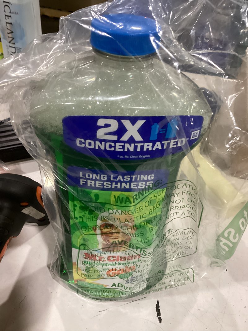 Condition photo showing New/Like New for mr. clean all purpose cleaner, floor cleaner for mopping home, bathroom, & kitchen, cleaning liquid for mop & bucket, cleaning supplies, multi-surface dilutable, gain, 41oz 41 fl oz (pack of 1)