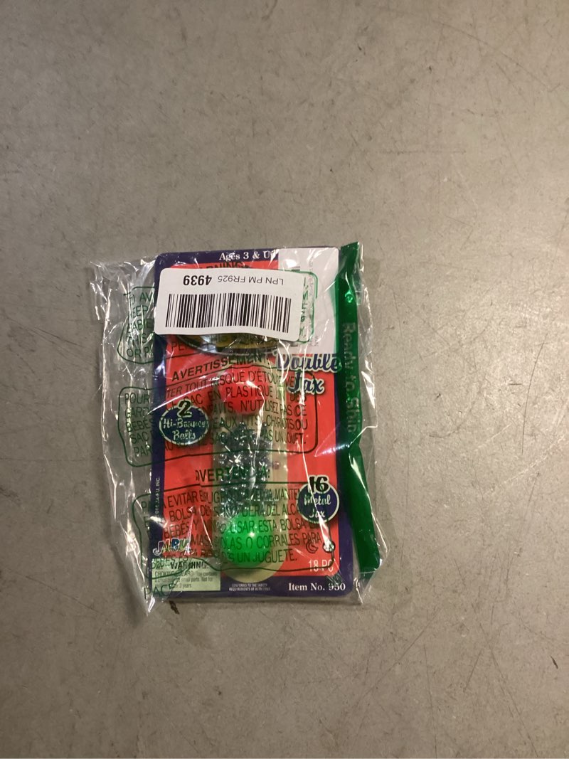 Condition photo showing Good Condition for ja-ru vintage toys double metal jacks set (1 pack) w/ 16 jax & 2 bouncy balls. classic mini game for kids. bulk party favors, pinata filler, birthday stocking stuffers. cat toy 950-1b