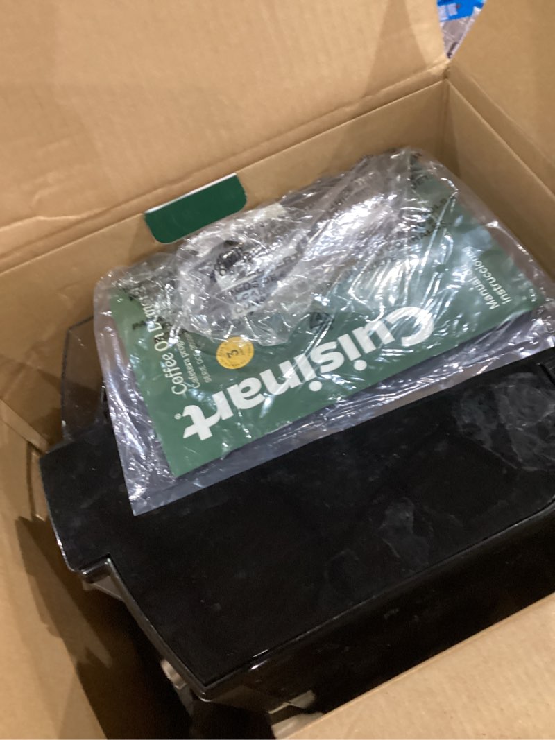 Condition photo showing As Is for Cuisinart Coffee Maker, 12 Cup Programmable Drip, DCC-3000P1, Black Modern Coffeemaker