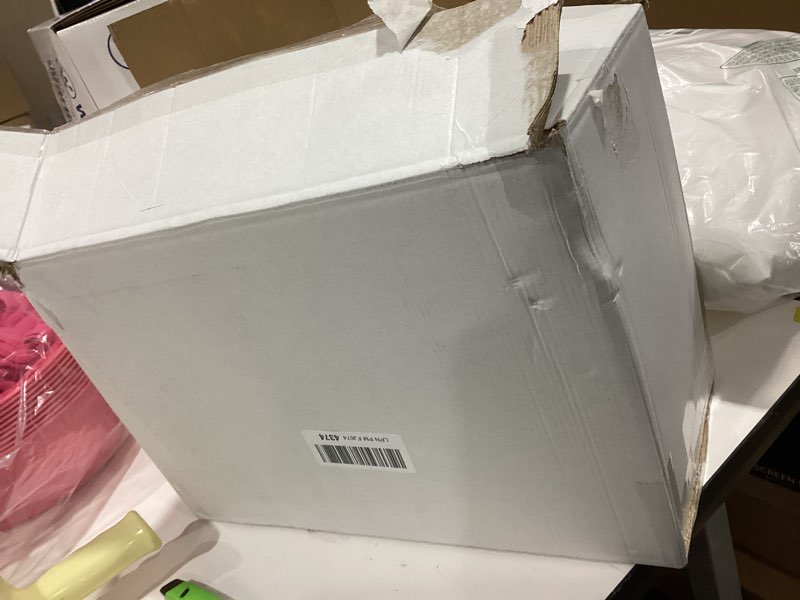 Condition photo showing As Is for Nervure 350PCS Ivory Plastic Plates - Ivory Gold Plastic Dinnerware Sets for 50 Guests - 100 Gold Di