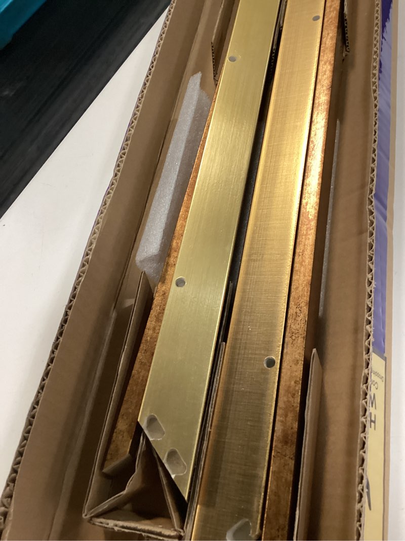 Condition photo showing Good Condition for pixy canvas floater frame 16x20 for 3/4 (0.75) inch deep canvas paintings/canvas prints/wood canvas panels/wall art/wall decor/home decor/artwork (brass gold, 16 x 20 inch, portrait) brass gold 16 x 20 inch