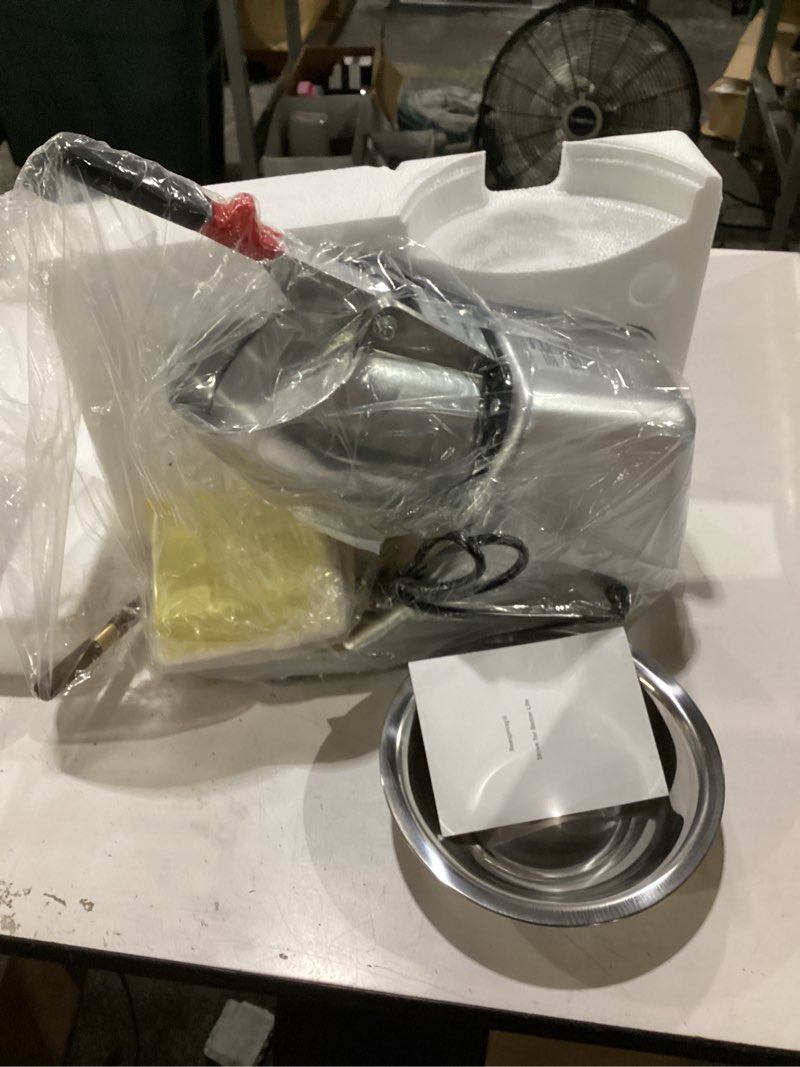 Condition photo showing New/Like New for reespring snow cone machine shaved ice machine ice crusher with stainless steel blade kitchen electric for shaved ice and snow cone (300w 2000r/min) also comes with a free ice pick and ice cube tray