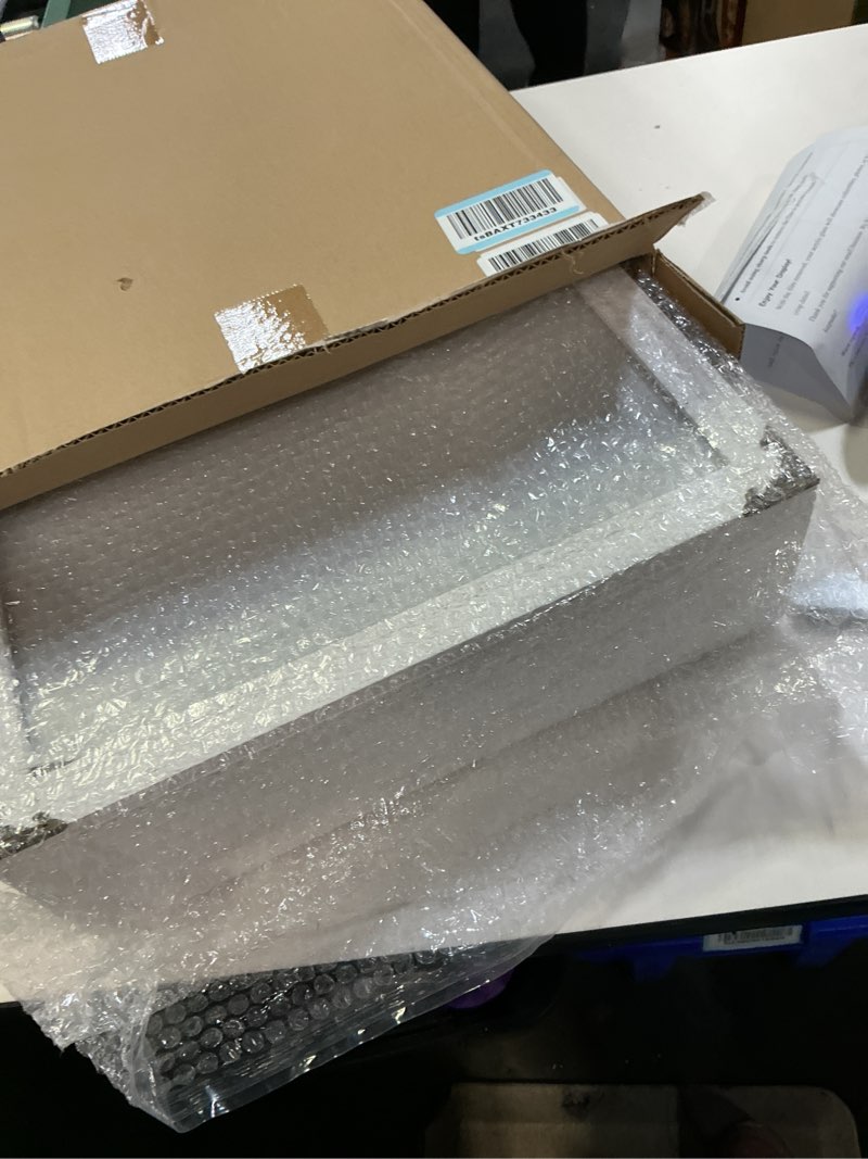 Condition photo showing Good Condition for 16x20 Inch Extra Deep Shadow Box Frame Depth 4.7in Shadow Boxes Display Cases with Cork Board Backing Rustic Burnt Wood Box for Flowers Bouquet Wedding Picture Photo and Keepsake(White) White 16x20 Inch