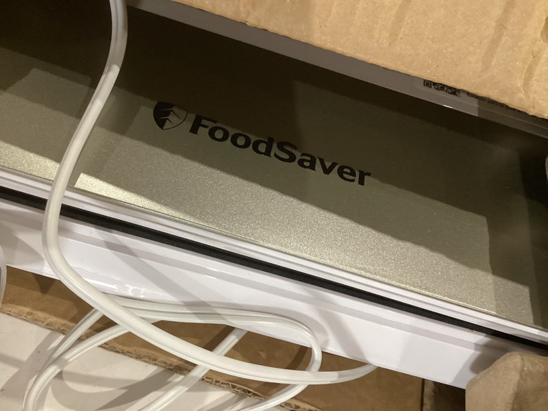 Condition photo showing Good Condition for foodsaver compact vacuum sealer machine with airtight bags and roll - ideal for sous vide and airtight food storage, white