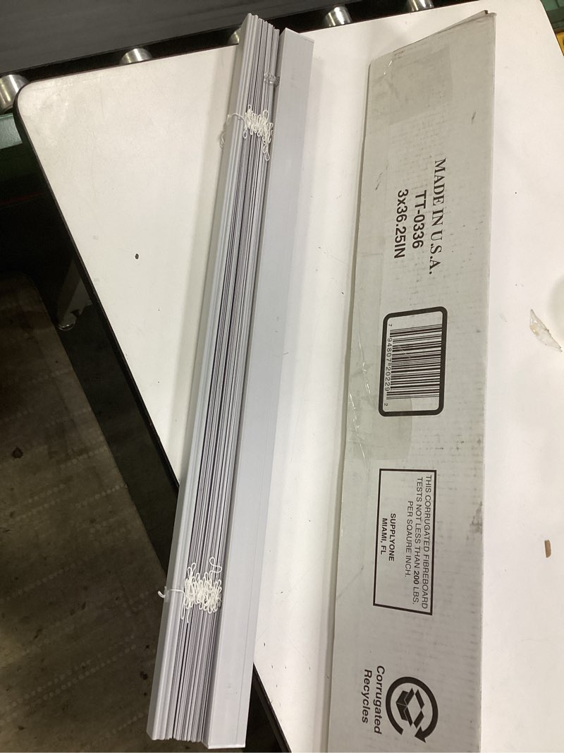 Condition photo showing item condition for Similar 36\" Long, Window Blinds, Blinds & Shades, Blinds for Indoor Windows, Embossed, Bright White