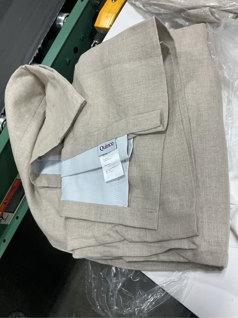 Condition photo showing Good Condition for quince european linen true blackout curtain - single panel color flax  48*108 inc 