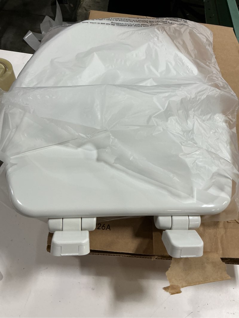Condition photo showing New/Like New for Bemis 1500EC 390 Lift-Off Wood Elongated Toilet Seat, Cotton White (Pack of 1)