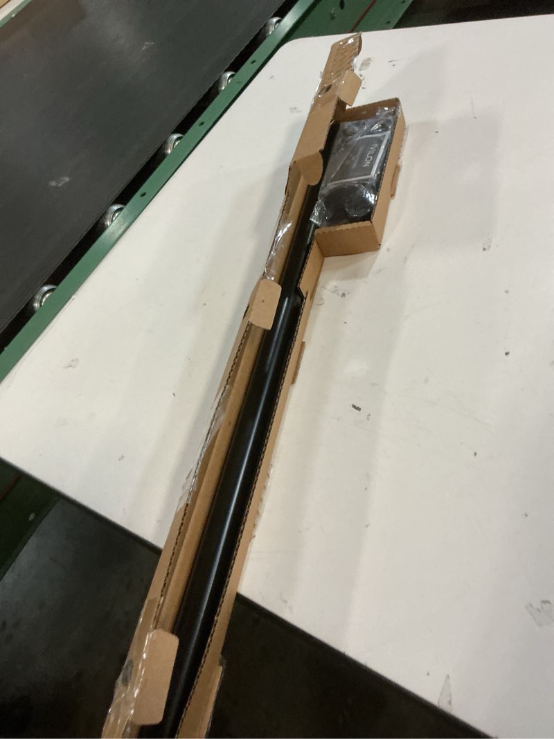 Condition photo showing New/Like New for Ivilon Drapery Window Curtain Rod - End Cap Style Design 1 Inch Pole. 28 to 48 Inch Color Black 28 to 48 in.