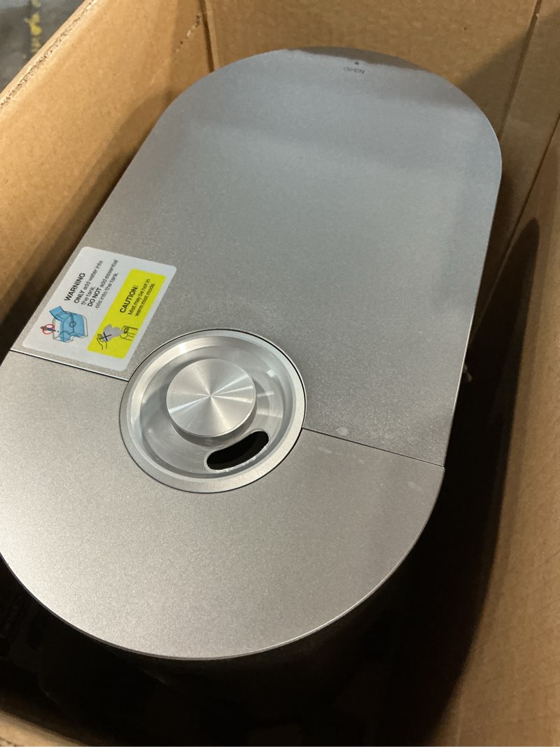 Condition photo showing As Is for DREO 6L Humidifiers for Bedroom, Smart Warm & Cool Mist for Large Room, 60Hr Quiet Runtime for Baby, Plant, Humidity Sensor, Indicator Light, 12H Timer, Google/Alexa, HM713S Silver