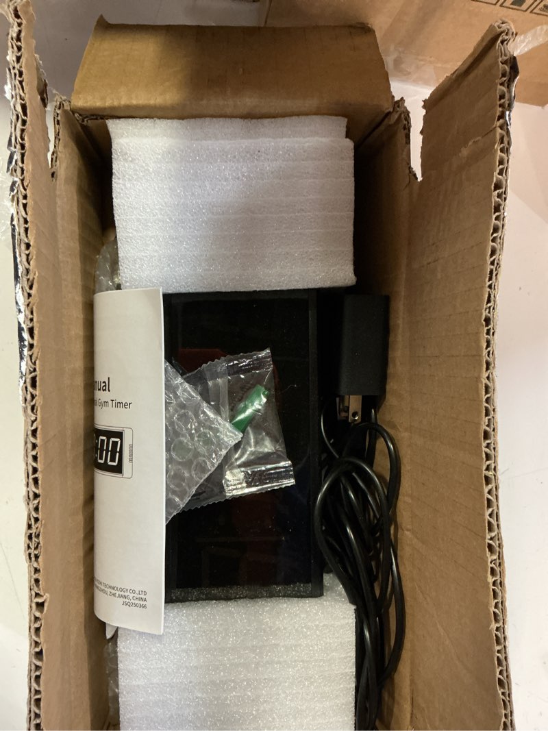 Condition photo showing Good Condition for yz gym clock for home gym with start/stop button, interval timer for workout, stopwatch/countdown timer with remote, 12/24h digital wall clock, portable home gym accessories plug-in