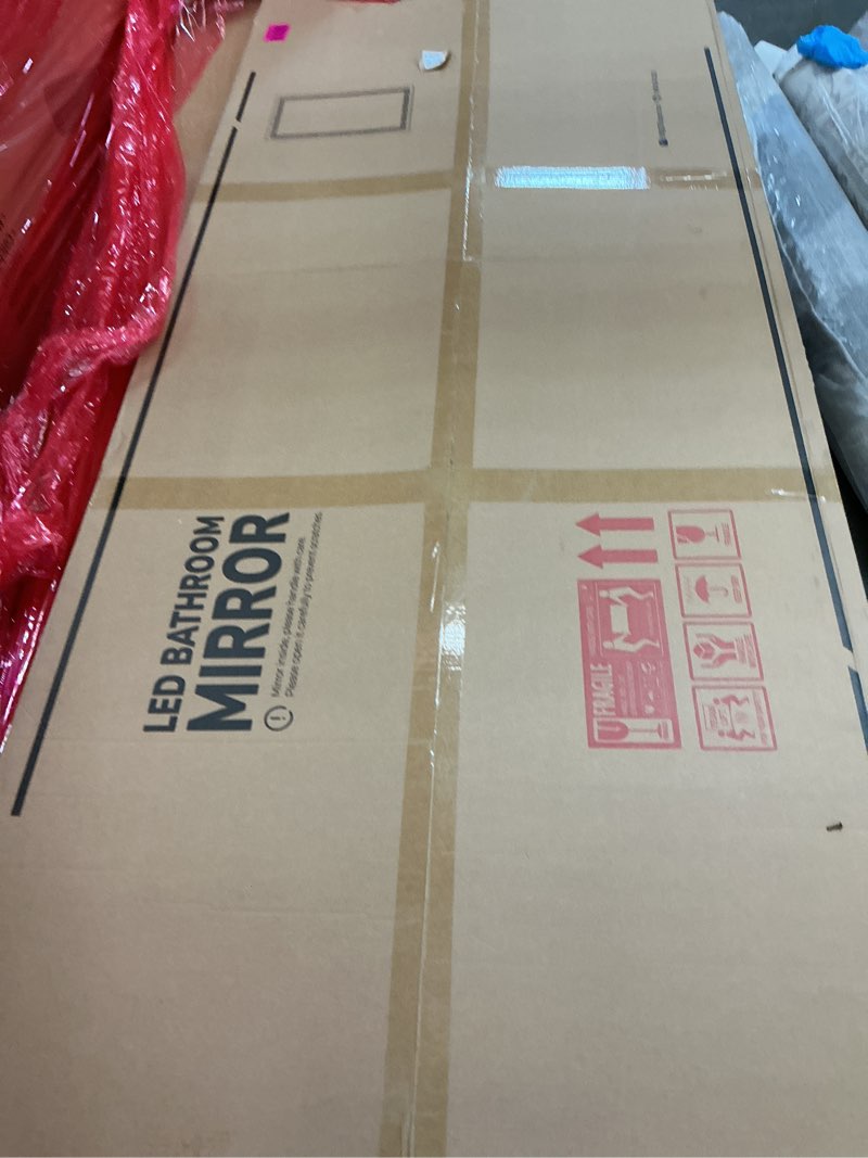 Condition photo showing New/Like New for TokeShimi LED Bathroom Mirror 96 x 36 Lighted Bathroom Vanity Mirror with Lights,Brighter Frontlit and Backlit Light up Anti Fog Mirror 36"L x 96"W