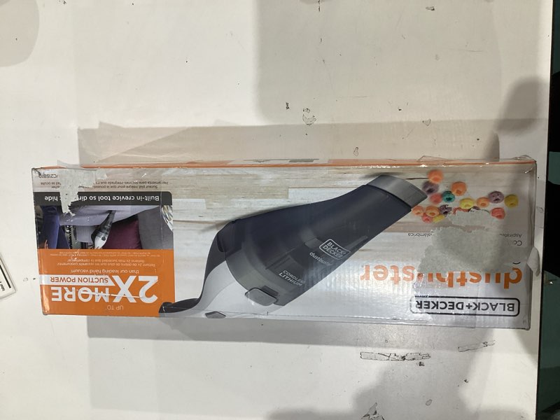 Condition photo showing New/Like New for BLACK+DECKER dustbuster Cordless Handheld Vacuum, Portable Car Vacuum Cordless Rechargeable, Wall Mount, Strong Suction QuickClean (HNVC215B10) White 8V