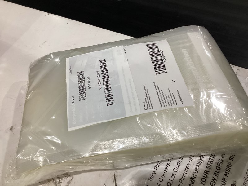 Condition photo showing Good Condition for bonsenkitchen precut vacuum food sealer bags 100 pint 6" x 10", bpa free, commercial grade textured food vacuum sealer bag, thick embossed bags for food storage and sous vide cooking vb3204 pint (6" x 10") 100