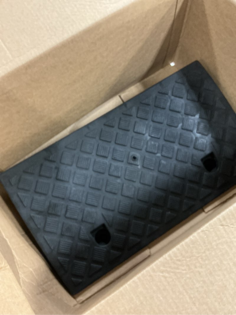 Condition photo showing New/Like New for curb ramp portable lightweight heavy duty plastic threshold ramp for driveway, loading dock, sidewalk, car, scooter, bike, motorcycle 4.25" 1pcs