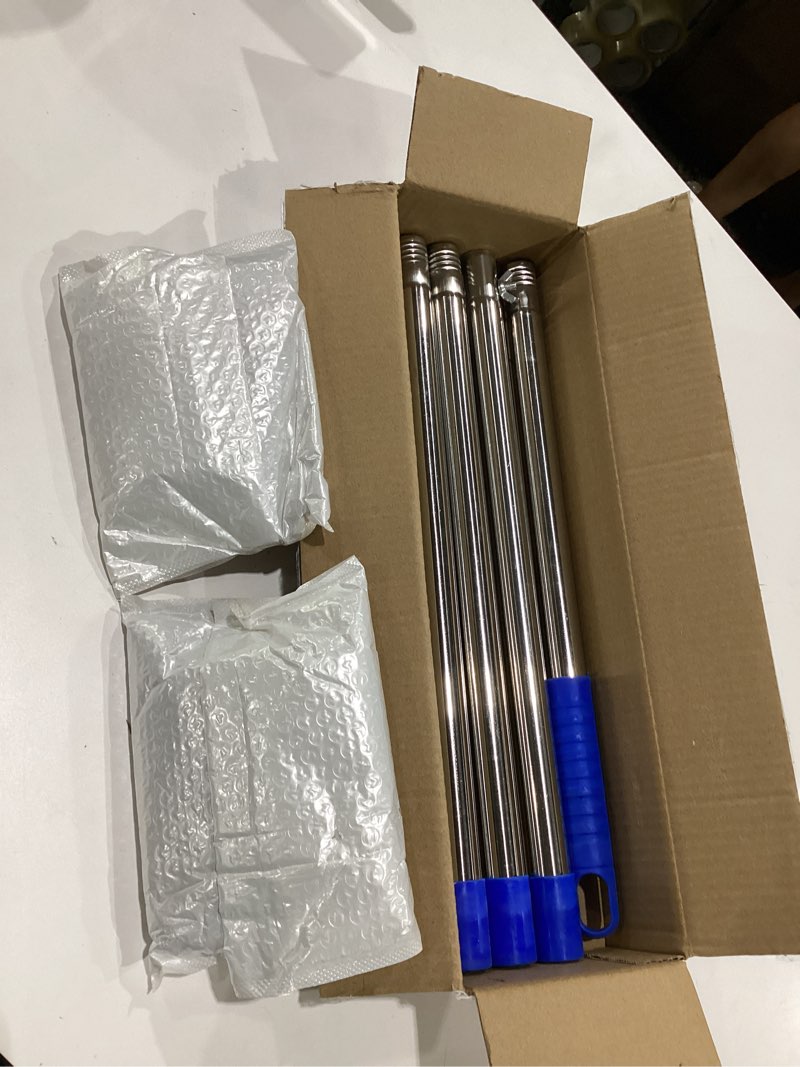 Condition photo showing New/Like New for moss grout remover brush tool with detachable 64.9inch handle for outdoor concrete deck pavers patios walkways crevice cleaning, 2 pcs metal wire brush heads with crack scraper weeder puller blue