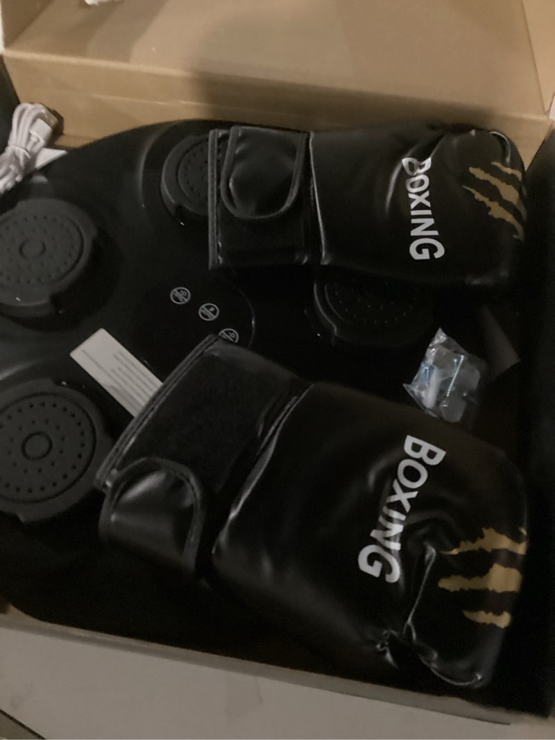 Condition photo showing Good Condition for Music Boxing Machine, Interactive Punching Trainer with Boxing Gloves, Large Size Wall Mounted Electronic Boxing Target for Adult Kids, 9 Modes & 9 Speeds