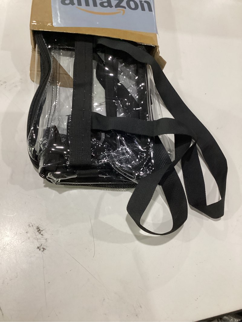 Condition photo showing Good Condition for lyingflat clear bag for stadium events clear tote bag with removable strap for sporting concert work grey