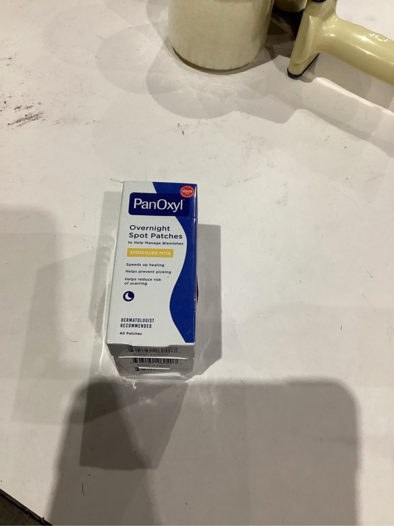 Condition photo showing New/Like New for PanOxyl PM Overnight Spot Patches, Advanced Hydrocolloid Healing Technology, Fragrance Free, 40 Count Pack of 1 40 Count - Pack of 1