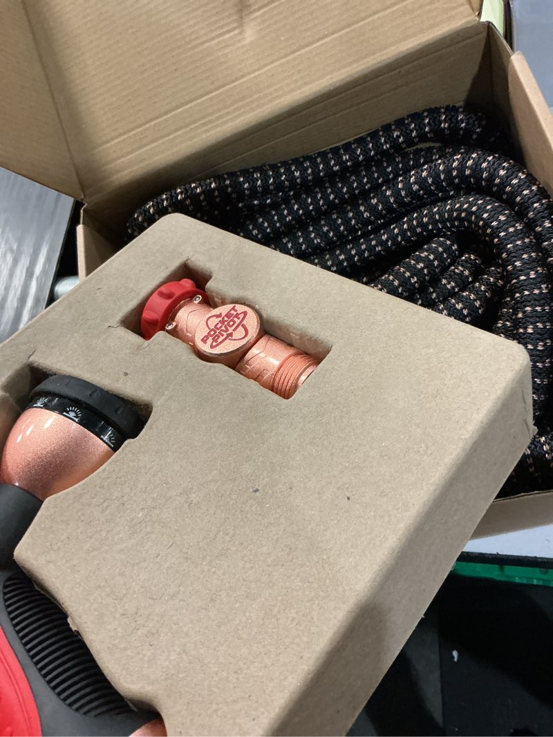 Condition photo showing Good Condition for pocket hose 100 ft copper head expandable garden hose with pocket pivot, no tangles, as seen on tv, 360° swivel, tri-tex tubing, force field jacket, lead-free, no-kink, anti-burst w/apt regular 100 ft