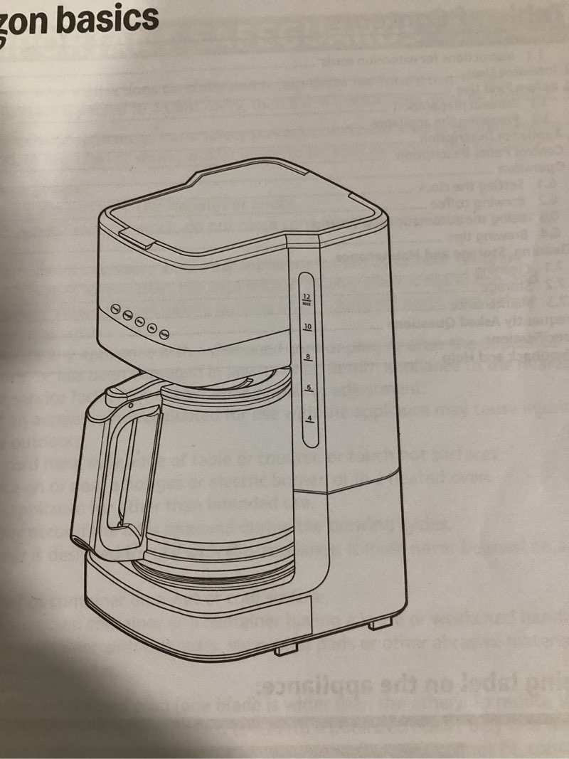 Amazon basic coffee maker