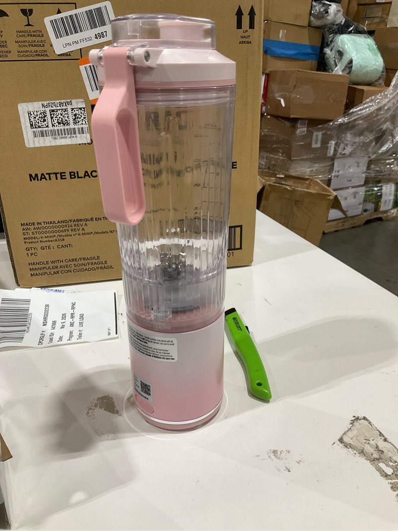 Condition photo showing As Is for Ninja Blast Max, Portable Blender + Twist & Go, Personal Smoothie, Blend, Ice Crush, 3 Programs, Cordless, 22 oz removable Vessel, Dishwasher Safe, Leakproof, Silver, BC251SL