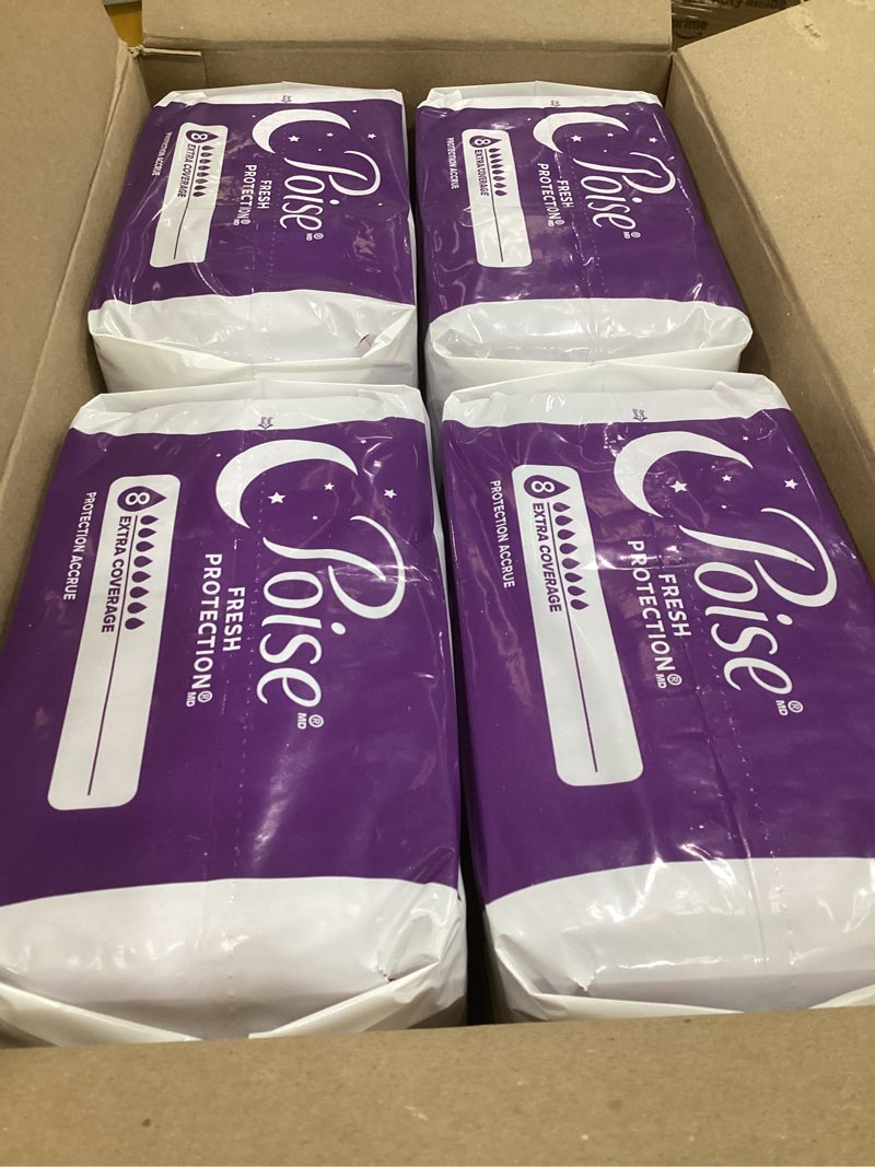 Condition photo showing Good Condition for poise incontinence bladder control pads overnight fresh protection ultimate absorbency - 96ct