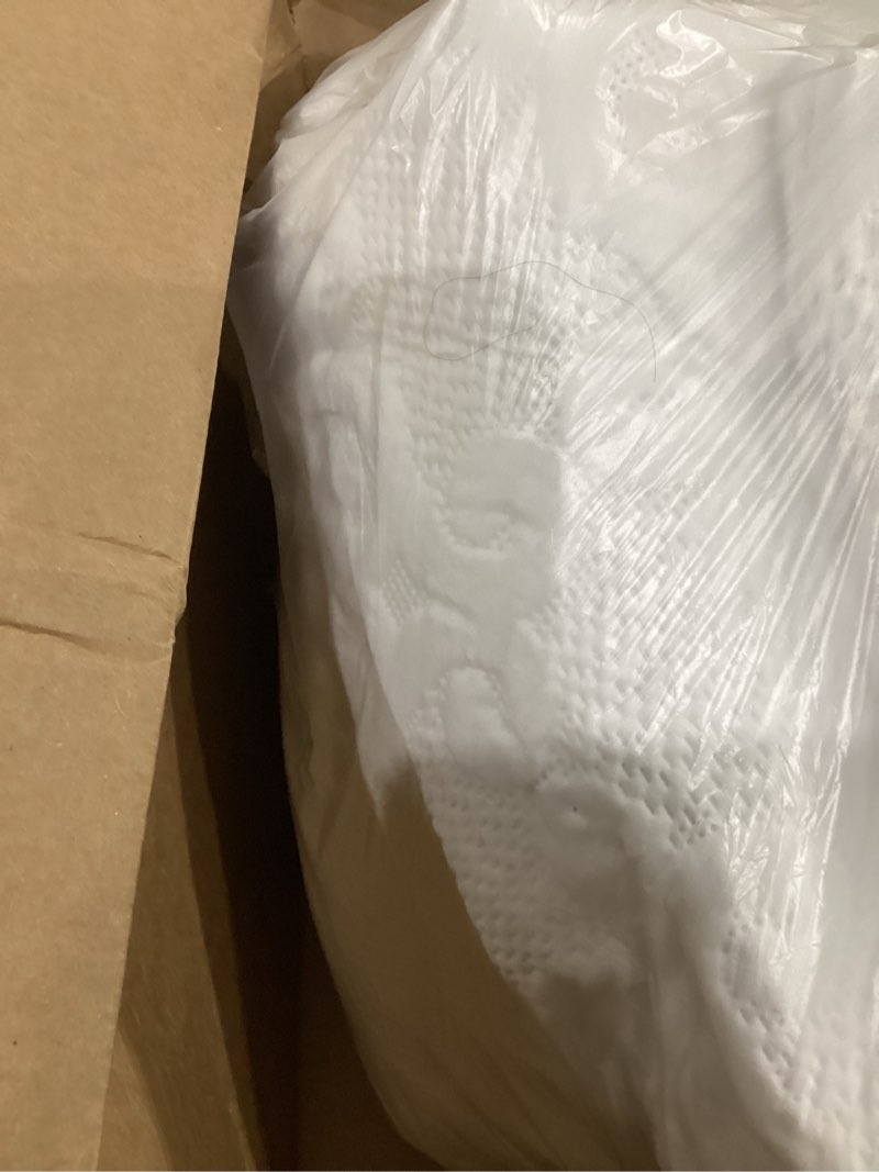 Condition photo showing As Is for bedspread ultrasonic no stitching lightweight quilted coverlet set 3 pieces 1 quilt 2 pillow shams white king 106x96 pure white