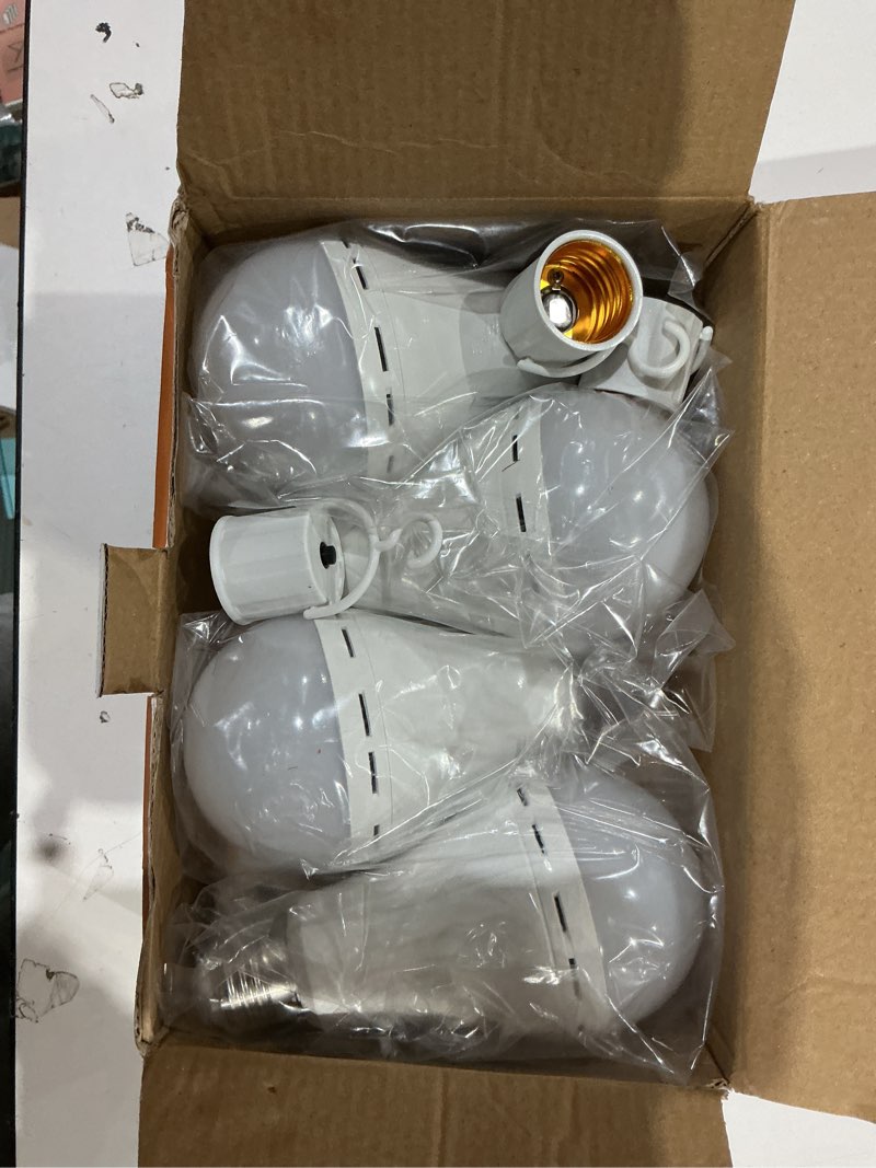 Condition photo showing Good Condition for neporal 4 pack emergency-rechargeable-light-bulb, stay lights up when power failure, 1200mah 15w 80w equivalent led light bulbs for home, camping, tent (e27, with hook) (daylight)