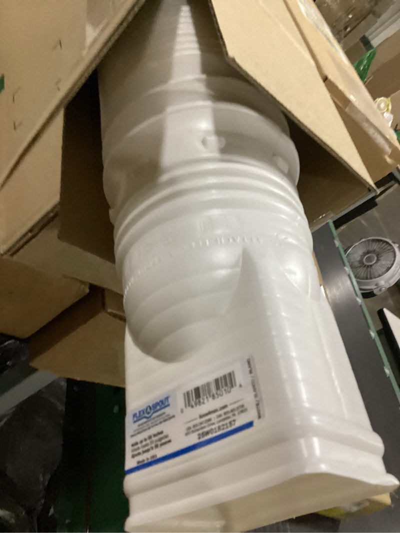 Condition photo showing New/Like New for amerimax flex-a-spout downspout extension  white roof gutter accessories
