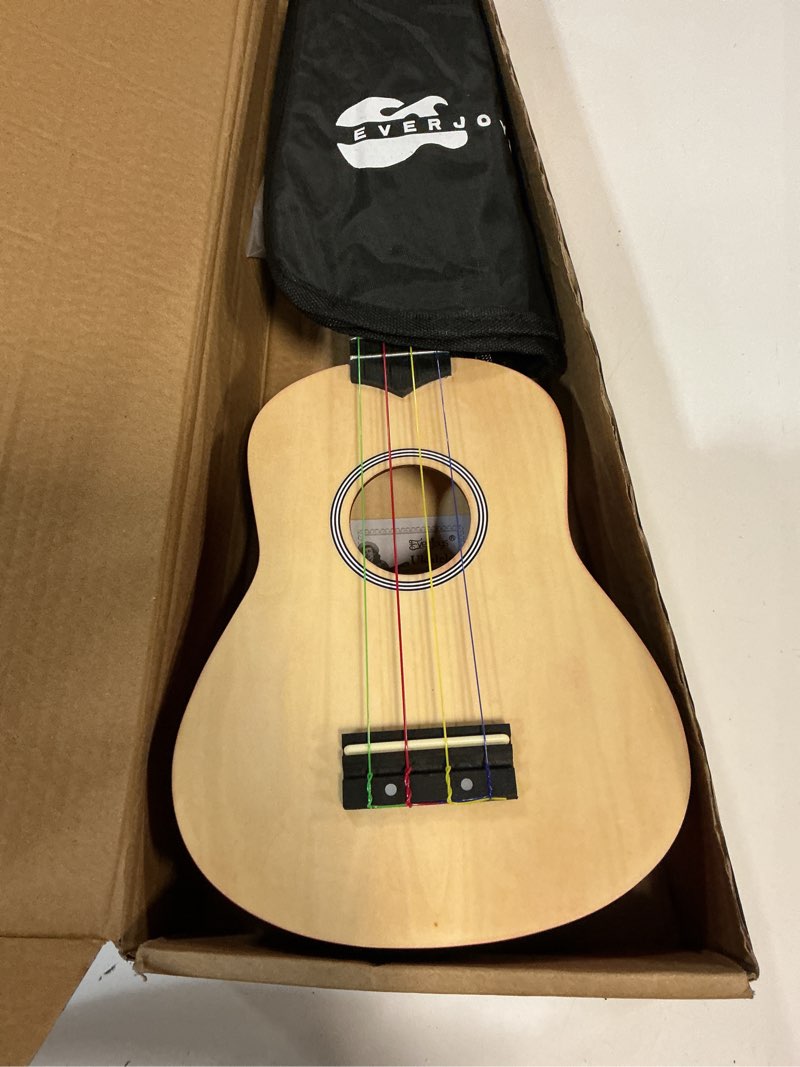 Condition photo showing Good Condition for everjoys soprano ukulele beginner pack-21 inch w/rainbow string free online lesson gig bag digital tuner pick all in one kit 21 inch rainbow string