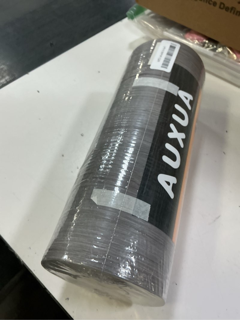 Condition photo showing New/Like New for auxua wood grain peel and stick floor tiles – 11.8” width, full roll length of 590" – versatile design for any space, light color self adhesive vinyl flooring, waterproof and non-slip features 590"*11.8" grey 1
