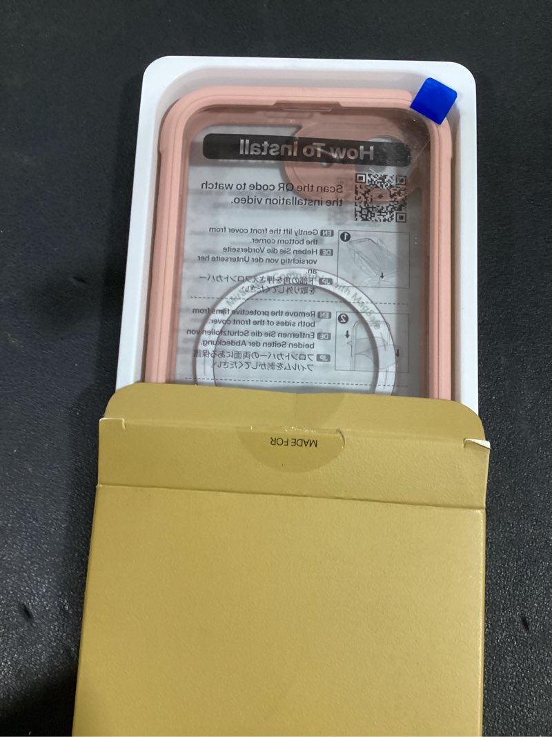 Condition photo showing New/Like New for miracase for iphone 17e case & iphone 16e case, full-body phone with built-in glass screen protector, [magnetic with magsafe] military drop proof 17 e/ 16 e cover bumper 6.1 inch, pink iphone 16e/17e pink