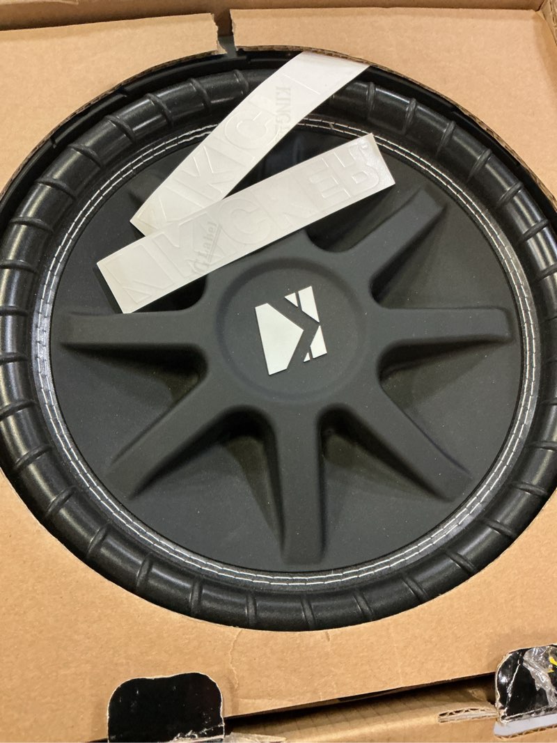 Condition photo showing As Is for kicker 50cwcd124 compc 12" subwoofer, dual 4-ohm
