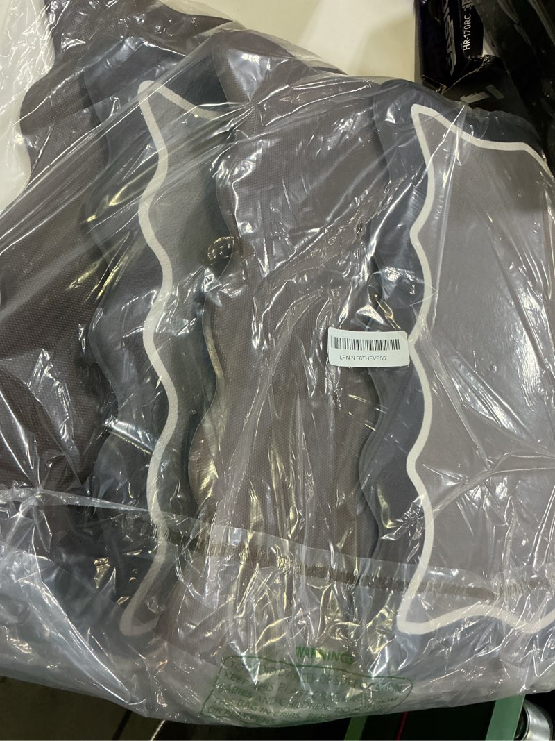 Condition photo showing Good Condition for arenarug scalloped kitchen mats for floor, black gray kitchen rugs set of 2 | 17.3" x 30"+17.3" x 47", two-tone style, cushioned comfort, anti-fatigue support, waterproof, wipe-clean, non-slip stability bi-tone- black gray 17.3"x30"+17.3"x47"