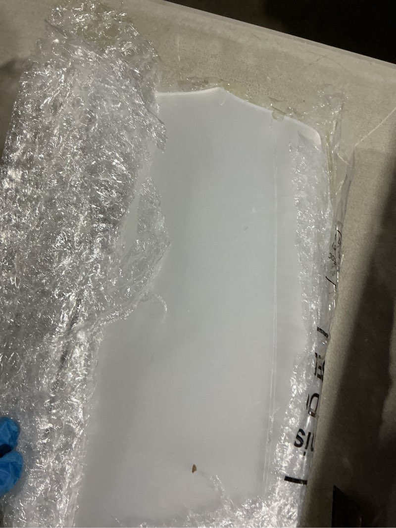 Condition photo showing As Is for 10 pcs 20-1/2'' ceiling fan blades for 52" clear acrylic ceiling fan blades replacement universal substitution for indoor outdoor replacement use (pointed head) 52 inch pointed head 10