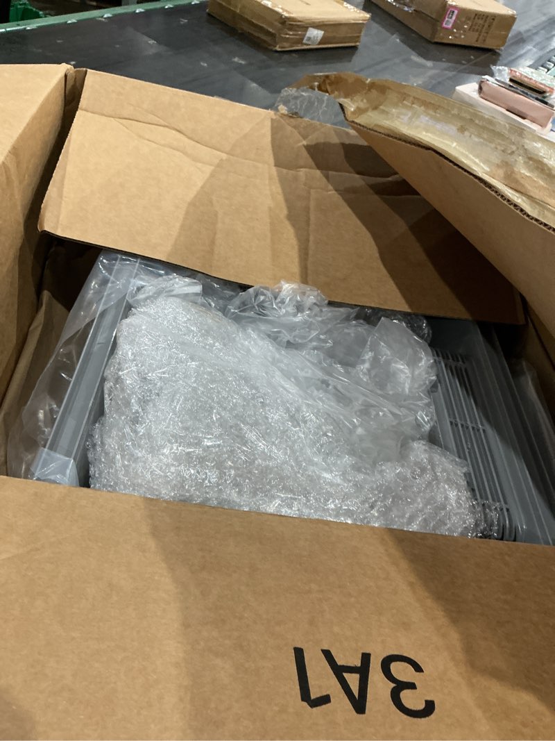 Condition photo showing Good Condition for zonon extra large rabbit litter box, 23.6" l x 15.7" w x 12.4" h stainless steel rabbit litter box with lid, hay feeder with hooks, footed metal grid, easy to clean for medium and large rabbits