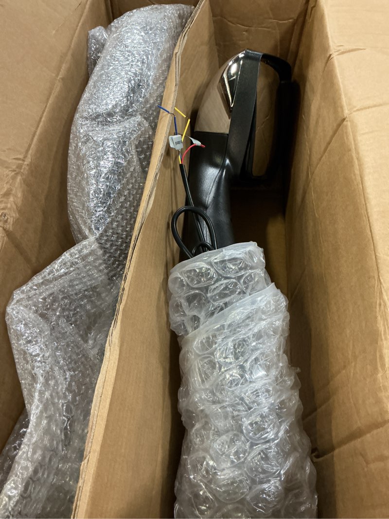 Condition photo showing Good Condition for fit for truck kenworth t680 chrome hood mirror assembly with led light three lines driver and passenger side one pair no heater 2013-2019 led three lines