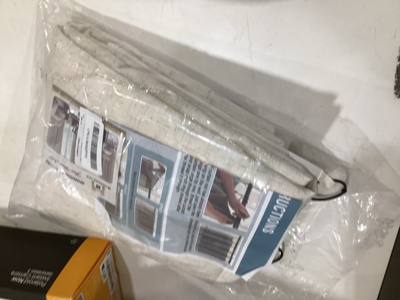 Condition photo showing Good Condition for h.versailtex linen curtains with valance 84 inch length for living room boho window curtain, drapes 2 panels set for farmhouse semi-sheer treatments rod pocket/ring top for bedroom 52 x 84 inch, ivory 52"w x 84"l (pack of 2) ivory