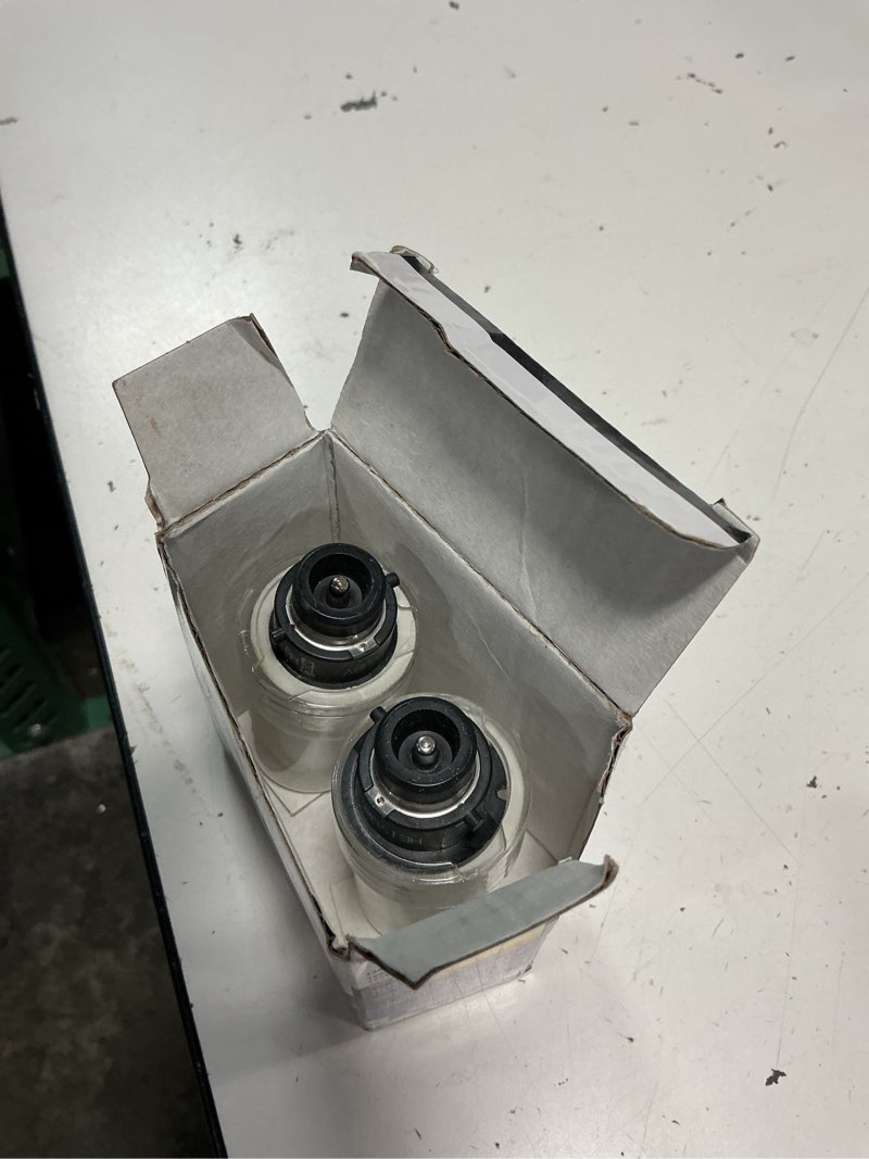 Condition photo showing As Is for hyb d2s hid bulbs, 8000k 20000lm diamond white xenon replacement d2s hid headlight bulb, low beam 66240 85122ub 66040 car headlamps, ip68 waterproof design (pack of 2)