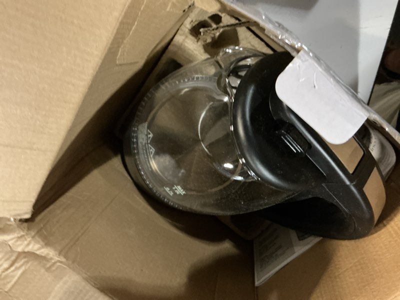 Condition photo showing Good Condition for hamilton beach electric tea kettle, water boiler & heater, 1 liter, 1500 watts for fast boiling, bpa free, cordless serving, auto-shutoff & boil-dry protection, blue led, glass (40930) glass 1 liter